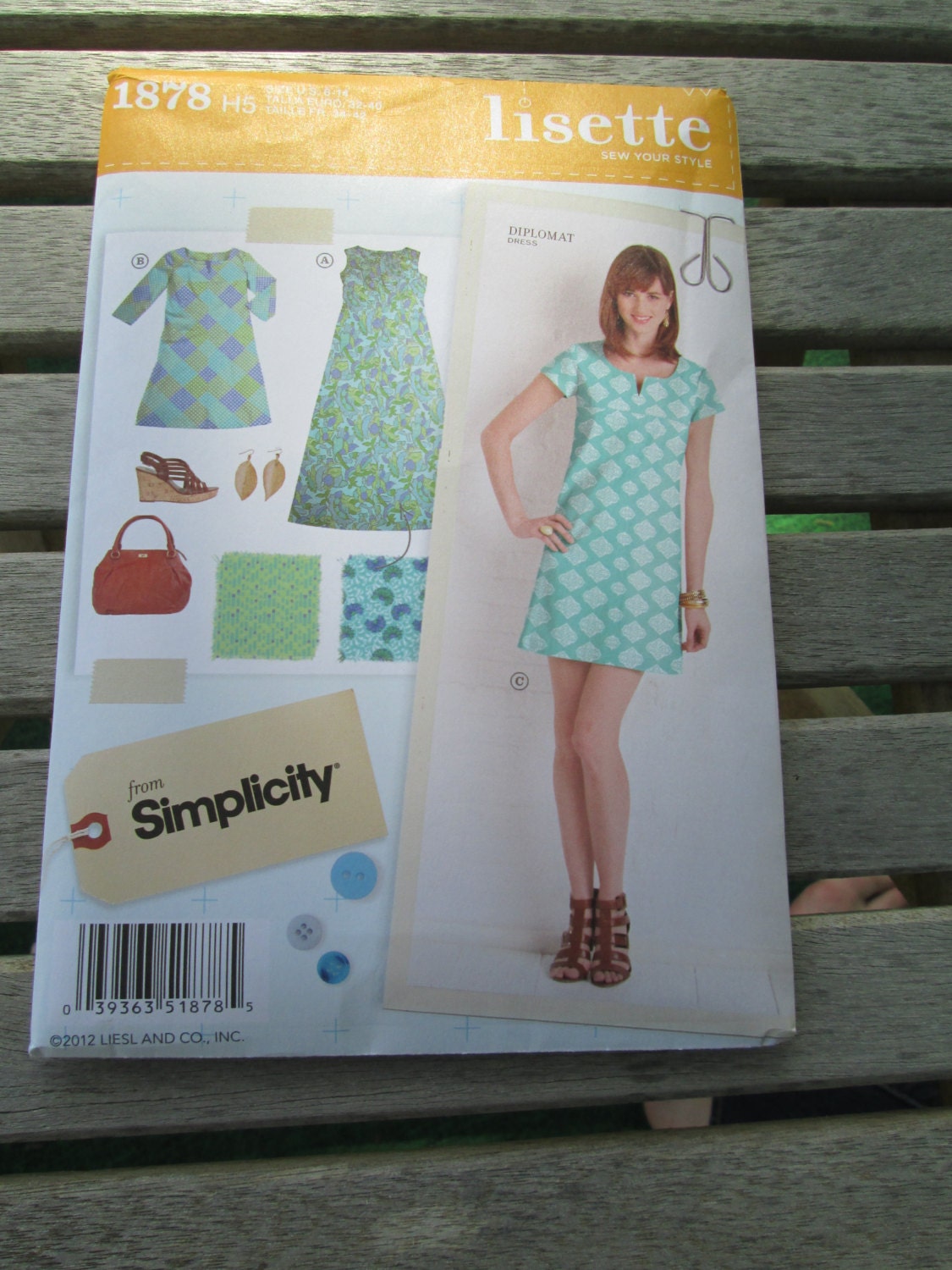 Lisette Diplomat Sewing Pattern by Simplicity 1878 Sizes 6-14