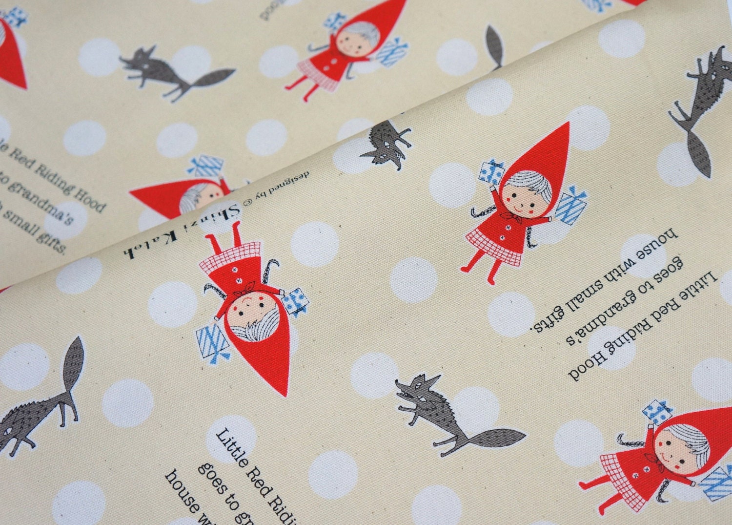 Shinzi Katoh Fabric  Little red riding hood