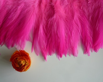 VOGUE COQUE HACKLE  , Shocking Fluorescent Hot Pink w darker tips / 645 - X