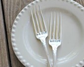 Vintage Forks -Bride and Groom - DINNER FORKS