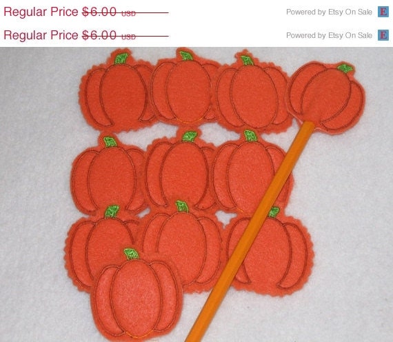 SALE Halloween Fall Pumpkin pencil toppers Set of 6 Great school party treat Party favor Il_170x135