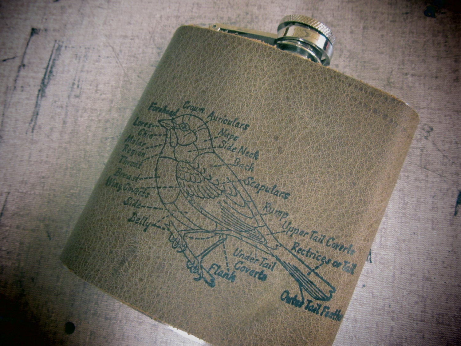 leather flask 6oz gift free customization personalization custom for you