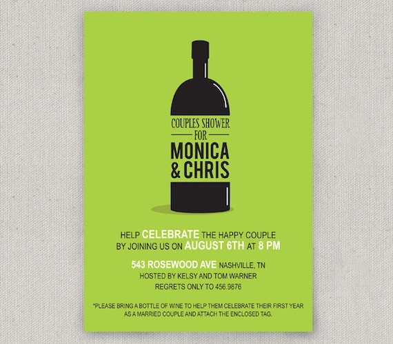 Wine Bridal Shower Invitation