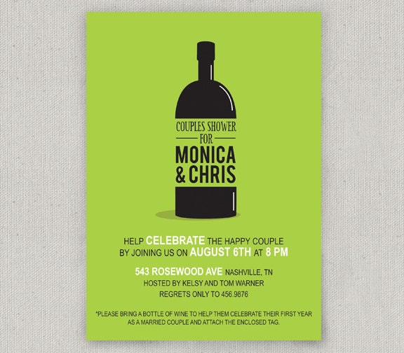 Wine Bridal Shower Invitation