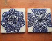 Country Kitchen Ceramic Tiles/Trivets-6X6-Set of Two-new patterns-In Stock Ready to Ship