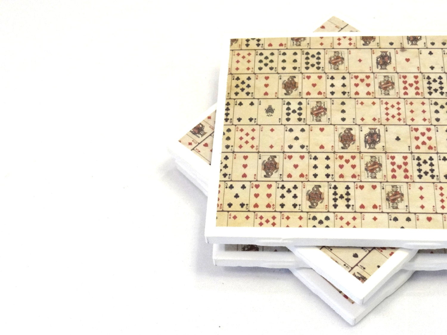 Ceramic Tile Coasters - Tiny Playing Cards