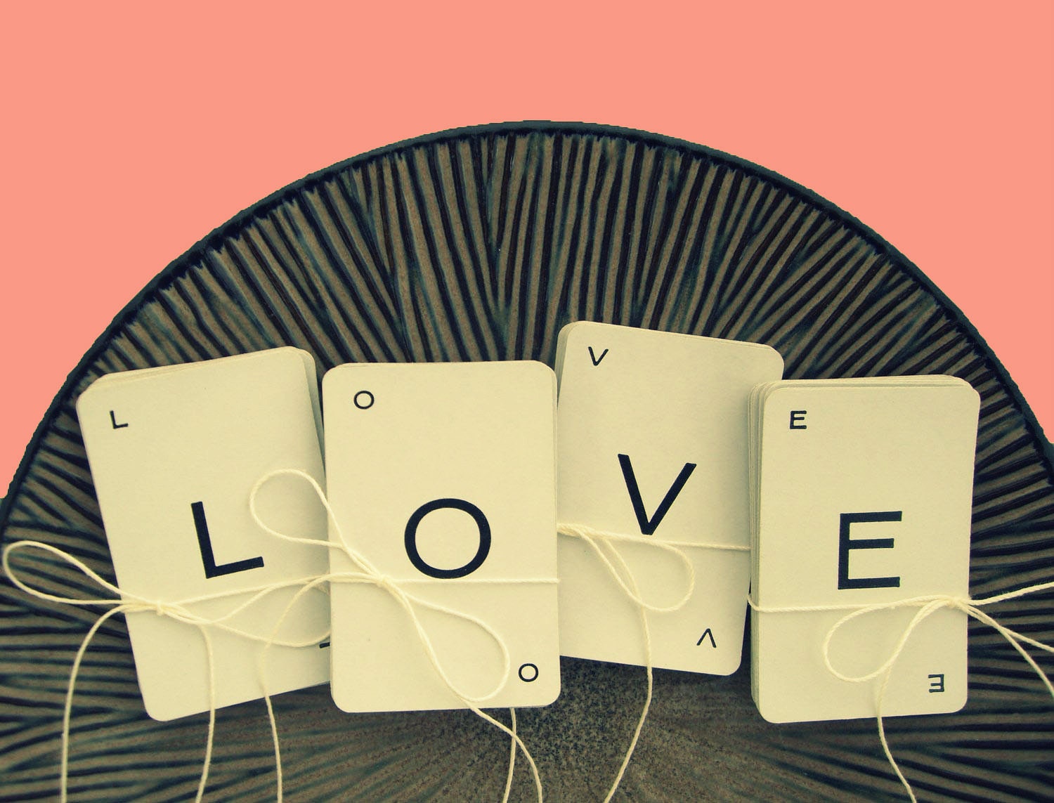 Vintage Letter Cards- Alphabet Mini Cards 1960's, Set of 96 Cards- Vintage Valentines Day Home Decor