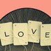 Vintage Letter Cards- Alphabet Mini Cards 1960's, Set of 96 Cards- Vintage Valentines Day Home Decor