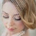 Birdcage Veil, Fabric Hair Flower, Bridal Comb, Wedding Veil