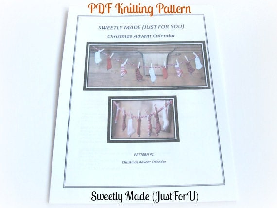 Christmas Advent Calendar PDF Knitting by SweetlyMadeJustForU