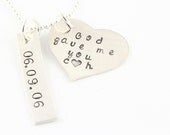 Personalized God Gave Me You Heart Necklace - Wedding Necklace With Date - Custom Mother's Necklace
