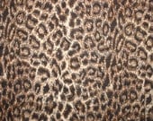 Flannel Fabric - Leopard Print - Black and Brown Animal Print