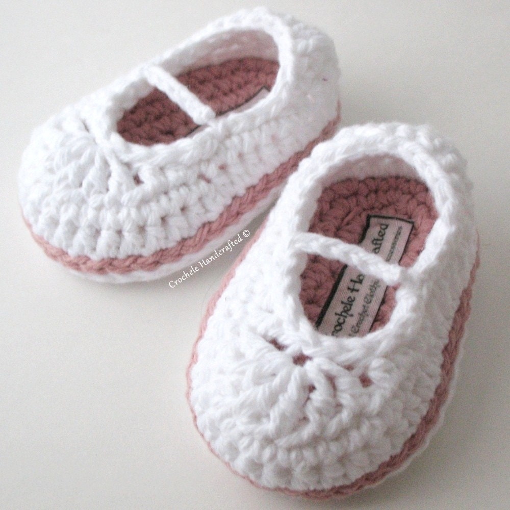 Sweet Baby Girl Skimmers Sandals mary janes white pink crochet strap crib shoes shower baby toddler warm spring easter summer winter