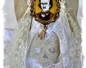 Edgar Allan Poe Lace Cravat - Jabot - Steampunk Neck Tie.