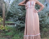 Satin 70s Lace Prairie Dress by Candi Jones