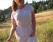 Bali Cutwork Baby Pink Rayon Dress