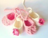 Knitting PATTERN Baby Shoes BOOTIES INSTANT Download - Baby Ballerina Shoes (Newborn - 2yrs)