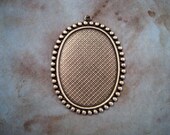 Oxidized Sterling Silver Plated Brass 40x30mm Setting(1)-SOS4879.