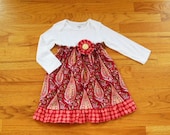 Baby Girls Onesie Dress - size NB to 24 mos - Cypress Paisley - LOVE collection