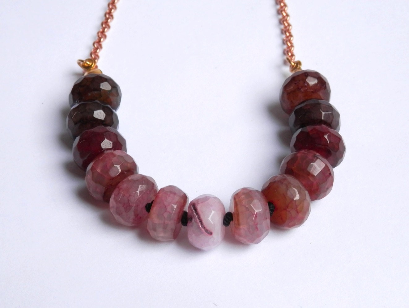 Ombre Pink Agate - Prairie Swing Necklace
