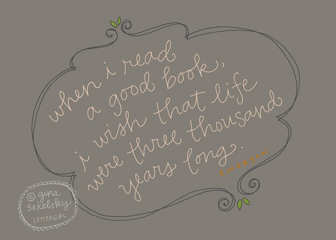 Reading Quote by Emerson:  Printable PDF