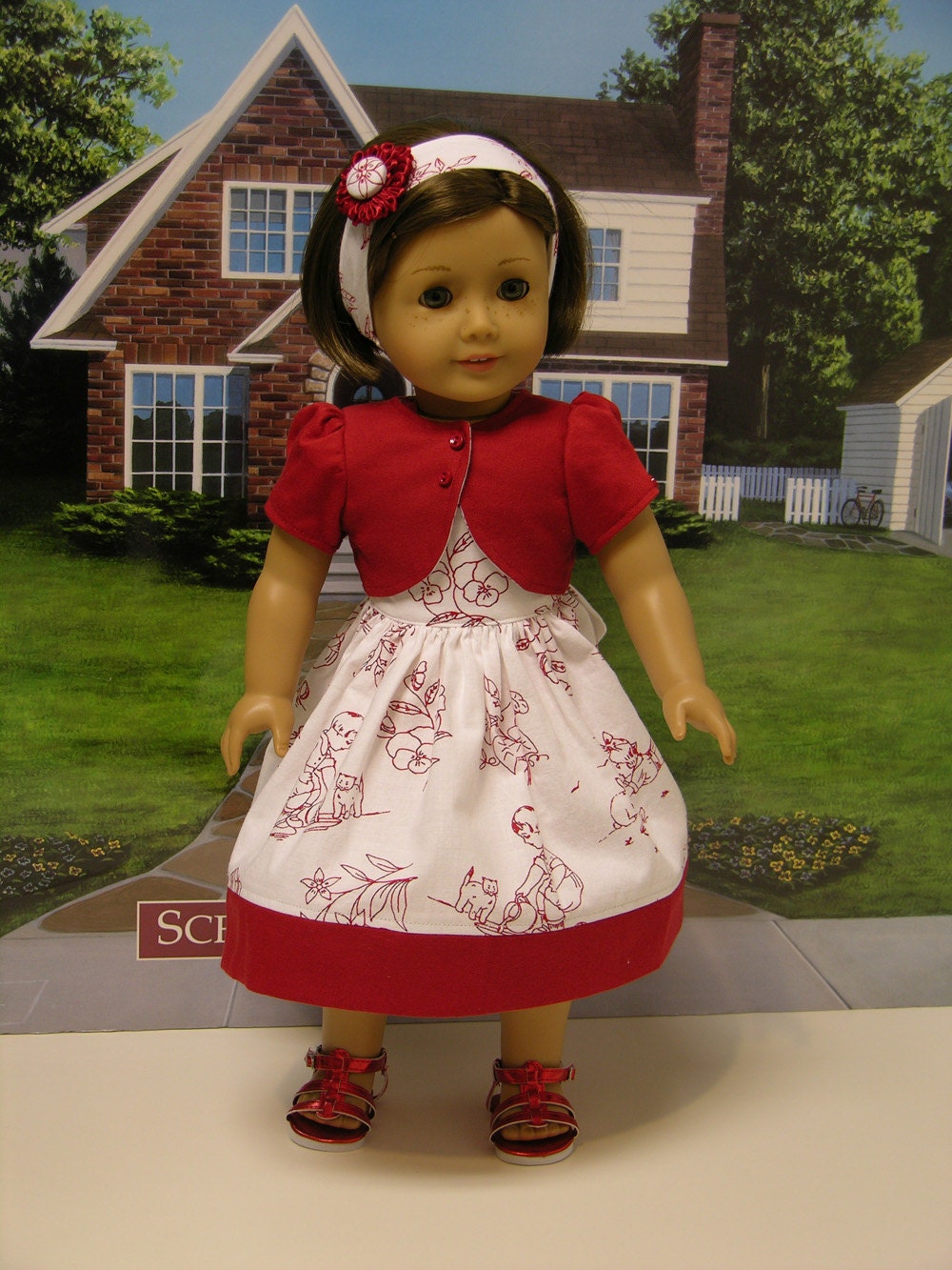 At Play dress for American Girl doll with jacket