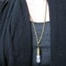 Big Shot - Crystal Bullet Necklace - Men's Unisex 40 Caliber Pendant Set with Natural Quartz