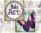 NEW Fanciful - Instant Download Digital Collage Sheet - 1x1 Inchies Tile Size 036