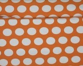 Knit jersey with lycra 1 yard Orange french dots