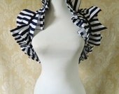 Blue White Circus Pirate Stripe Tie On Shrug