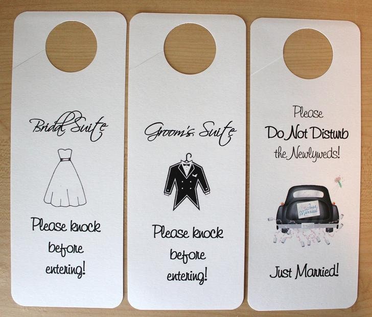 Set of 3 Suite Door Hangers - Standard Design