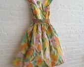 tulips in warm orange tones ...Custom Tea Dress