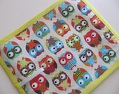 Bright Owls TRAVEL chalkboard mat placemat (a)
