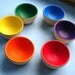 The ORIGINAL Rainbow Wooden Sorting Bowls  -  Waldorf Toy / Wooden Toy