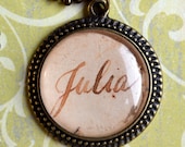 Faux Antique Name Pendant
