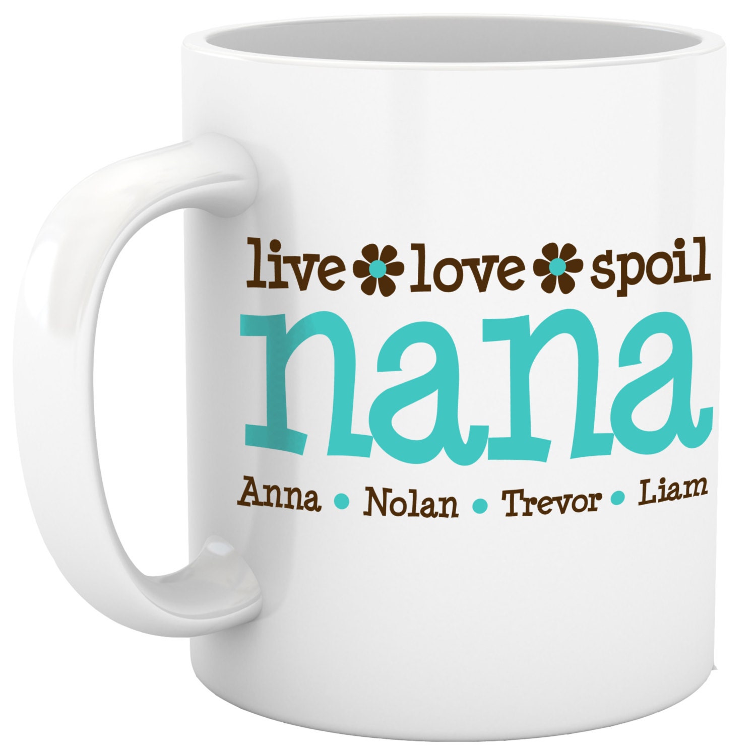 personalized coffee mug grandma nana mug custom with grandkids names