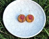 Sunset Dream on Australian  Black butt Wood Earring
