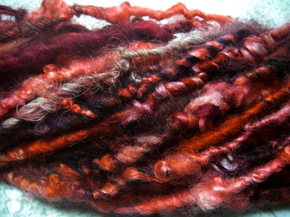 Corespun Extra Bulky Wool Yarn in Reds by KnoxFarmFiber