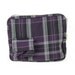 Purple Plaid Roomy Zippered iPad Case with Pocket