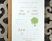 Invitations . Wedding Invitations . Wedding Invites . Rustic Wedding Invitations . Tree Wedding Invitations - Swing From The Oak Tree