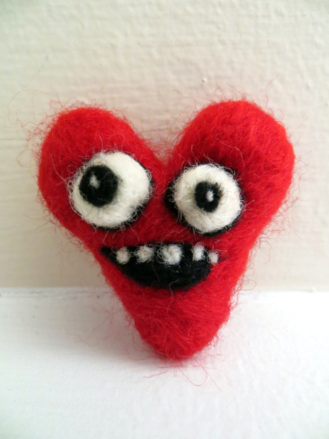 Valentine Heart Ornament - Needle Felted Gift of Love