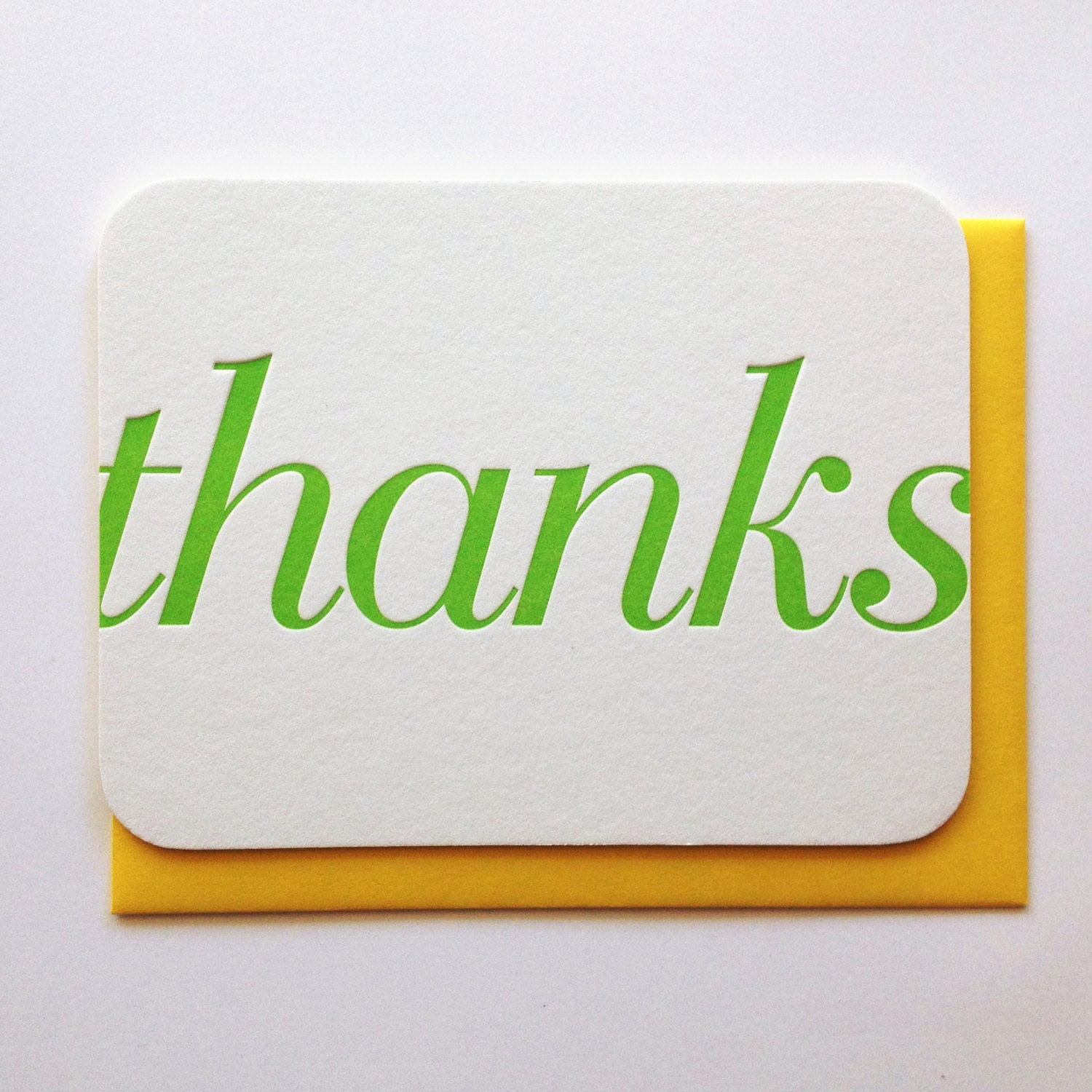 Thanks Letterpress Card
