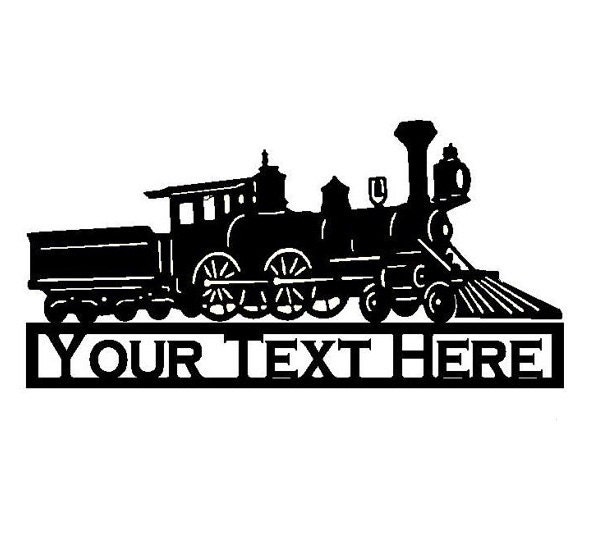 Old Train Steam Engine with Custom Text Field (J 12)