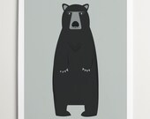 Wall Art, Nursery Wall Art, Animal Print, Animal Art, Nursery Print, Modernpop, Bear - 8" x 10"