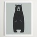 Bear Art - 8" x 10" - Modern Nursery Art for Kids Room - Kids Room Art