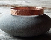 hammered copper cuff - hammered metalwork cuff - elegant artisan hammered copper bracelet // circle of peace