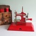 1940s KAY-an-EE Sew Master Toy Sewing Machine in Red