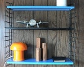 original Dutch Tomado shelving units / 1950s 60s retro metal  wallshelves / vintage wall shelving Rietveld Bauhaus eames era