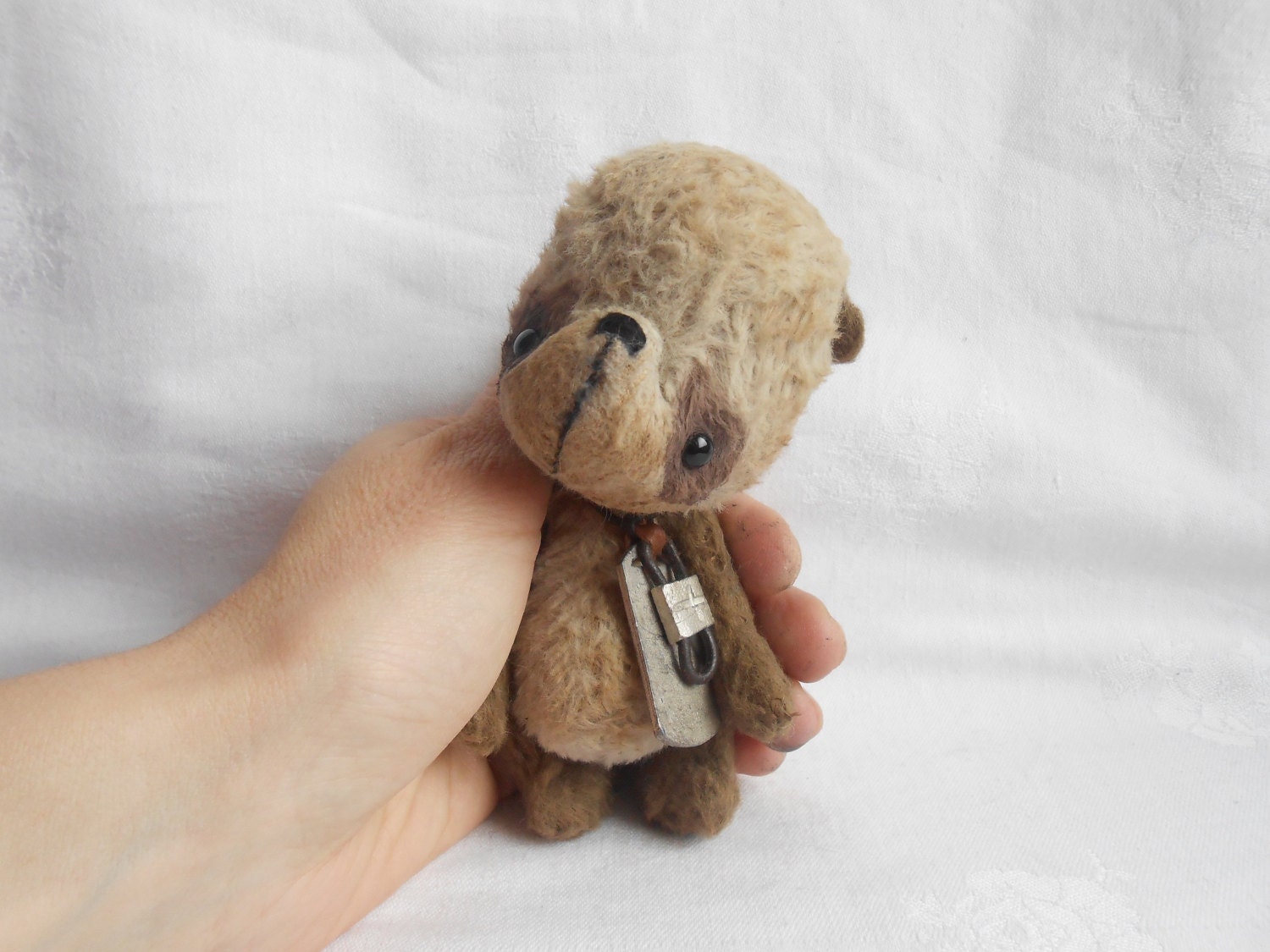 Artist bear little panda  by Sylvie Touzard MADE TO ORDER