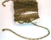 2 mm Antique Brass Chain - 9 Feet